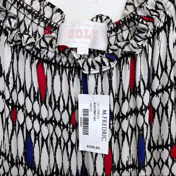 Stone Cold Fox Lily Kloss Print Off Shoulder Dress - Picture 3 of 8